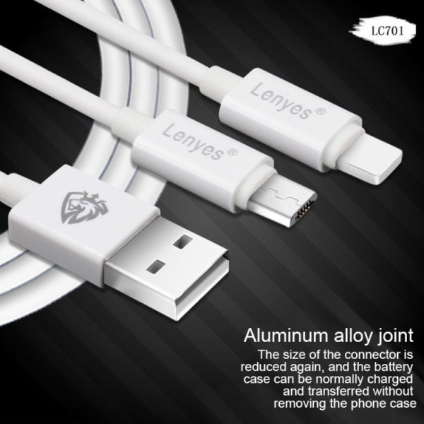 SAS5162_5.jpg Lenyes LC701 2m 2.0A Output USB to Micro USB PVC Data Sync Fast Charging Cable