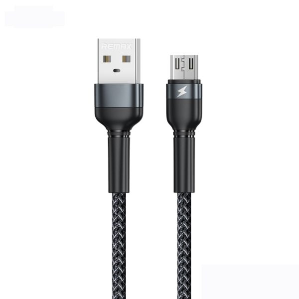 SAS6148B-1.jpg REMAX RC-124m 1m 2.4A USB to Micro USB Aluminum Alloy Braid Fast Charging Data Cable, Micro USB