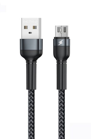 REMAX RC-124m 1m 2.4A USB to Micro USB Aluminum Alloy Braid Fast Charging Data Cable, Micro USB