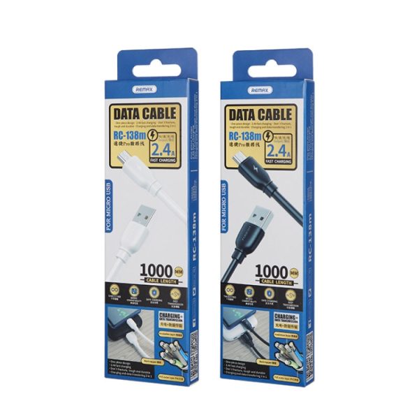 SAS6192_B2.jpg REMAX RC-138m 2.4A USB to Micro USB Suji Pro Fast Charging Data Cable, Cable Length: 1m, Micro USB