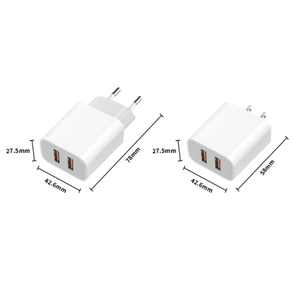 SAS6557_B1.jpg M117 2.4A Dual USB Port Flash Charger Travel Charger, EU Plug, Dual USB