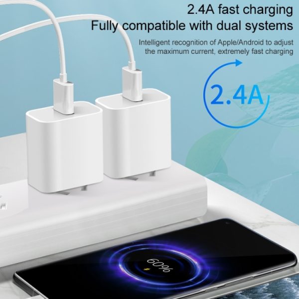 SAS6557_B3.jpg M117 2.4A Dual USB Port Flash Charger Travel Charger, EU Plug, Dual USB