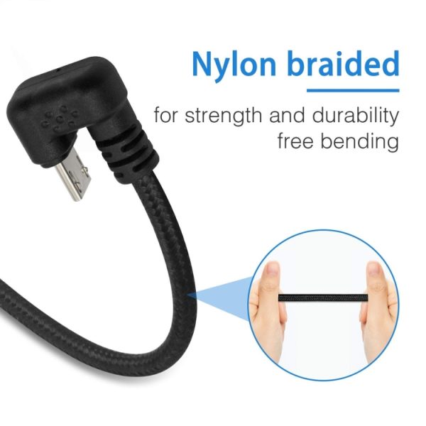 SAS6558_3.jpg U-shaped Micro USB Male to USB Male Nylon Braid Charge Data Cable