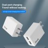 SAS6864_1.jpg IVON AD38 5V 2.1A Dual USB Port Travel Charger, US Plug