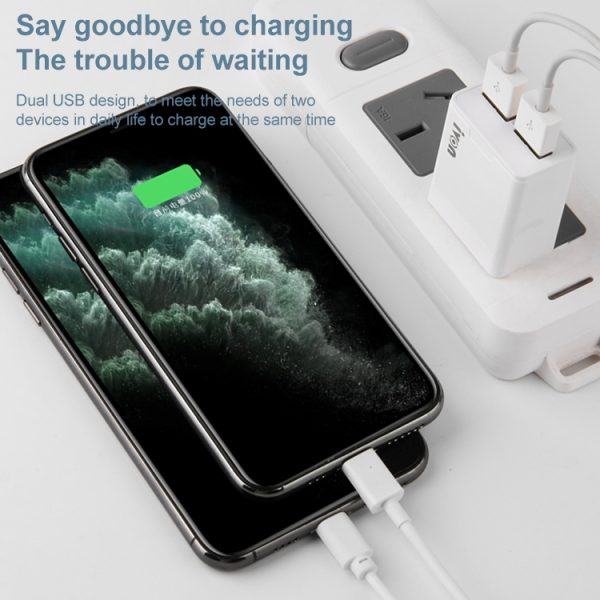 SAS6864_2.jpg IVON AD38 5V 2.1A Dual USB Port Travel Charger, US Plug