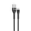 SAS7101B_1.jpg IVON CA92 2.4A Max USB to Micro USB Rubber Fast Charging Data Cable, Length: 1.5m, Micro USB