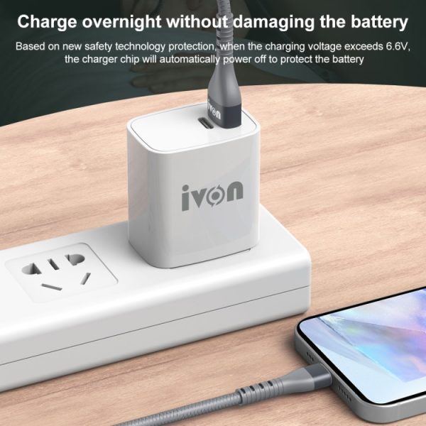 SAS7101_B3.jpg IVON CA92 2.4A Max USB to Micro USB Rubber Fast Charging Data Cable, Length: 1.5m, Micro USB
