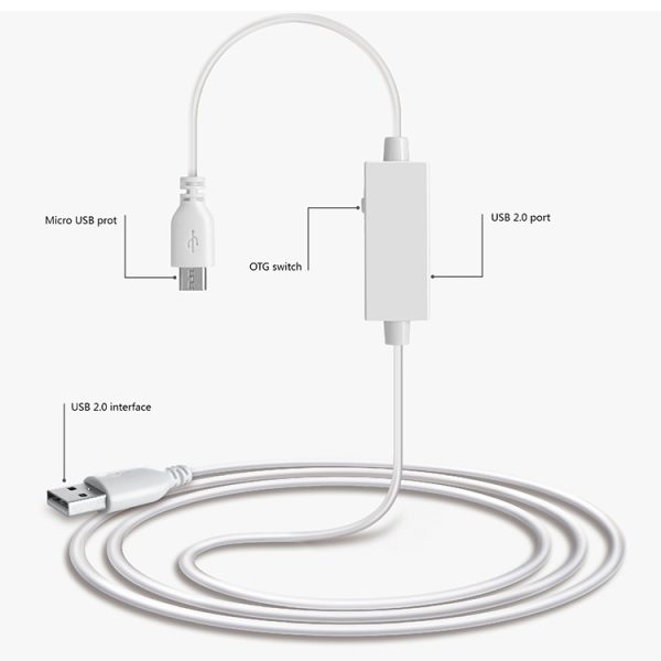 SAS7167W_2.jpg OTG-Y-03 USB 2.0 Male to Micro USB Male + USB Female OTG Charging Data Cable for Android Phones / Tablets with OTG Function, with Switch, Length: 1.1m, with Switch Length: 1.1m