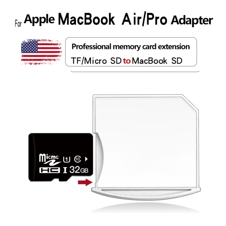 Micro SD / TF Card to SD Adapter for MacBook Air / Pro, Support up to 512GB, 512GB 5 Micro SD / TF Card to SD Adapter for MacBook Air / Pro, Support up to 512GB, 512GB - Image 5