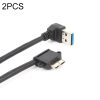 SAS7964.jpg 2 PCS USB 3.0 Upper Elbow Male to Micro USB 3.0 Elbow Charging Data Cable, Cable Length: 27cm