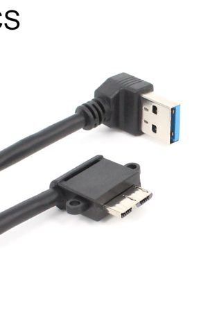 2 PCS USB 3.0 Upper Elbow Male to Micro USB 3.0 Elbow Charging Data Cable, Cable Length: 27cm
