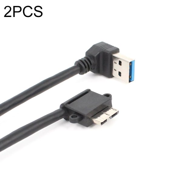 SAS7964.jpg 2 PCS USB 3.0 Upper Elbow Male to Micro USB 3.0 Elbow Charging Data Cable, Cable Length: 27cm
