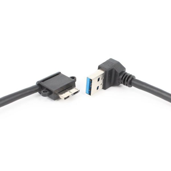 SAS7964_1.jpg 2 PCS USB 3.0 Upper Elbow Male to Micro USB 3.0 Elbow Charging Data Cable, Cable Length: 27cm