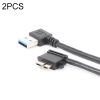 SAS7966.jpg 2 PCS USB 3.0 Right Elbow Male to Micro USB 3.0 Elbow Charging Data Cable, Cable Length: 27cm