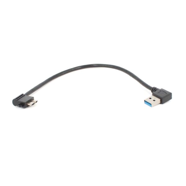 SAS7966_2.jpg 2 PCS USB 3.0 Right Elbow Male to Micro USB 3.0 Elbow Charging Data Cable, Cable Length: 27cm