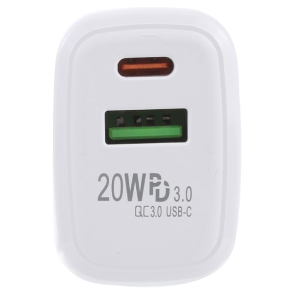 SAS8834_5.jpg LZ-215A+C 20W QC 3.0 USB + PD 3.0 USB-C / Type-C Fast Charging Travel Charger, US Plug