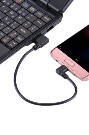 24cm USB Elbow to Micro USB Elbow Charging Cable