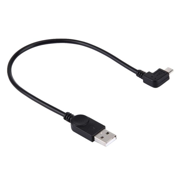 SAS9980.jpg 28cm 90 Degree Angle Left Micro USB to USB Data / Charging Cable, For Galaxy, Huawei, Xiaomi, LG, HTC and other Smart Phones