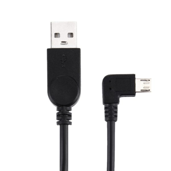 SAS9980_2.jpg 28cm 90 Degree Angle Left Micro USB to USB Data / Charging Cable, For Galaxy, Huawei, Xiaomi, LG, HTC and other Smart Phones