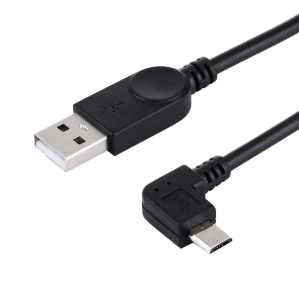 SAS9980_3.jpg 28cm 90 Degree Angle Left Micro USB to USB Data / Charging Cable, For Galaxy, Huawei, Xiaomi, LG, HTC and other Smart Phones