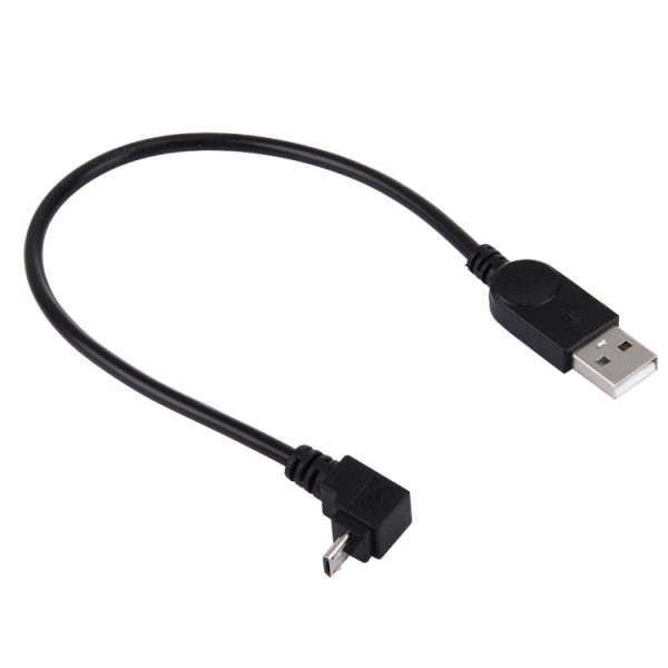 SAS9981_1.jpg 28cm 90 Degree Angle Elbow Micro USB to USB Data / Charging Cable, For Galaxy, Huawei, Xiaomi, LG, HTC and other Smart Phones