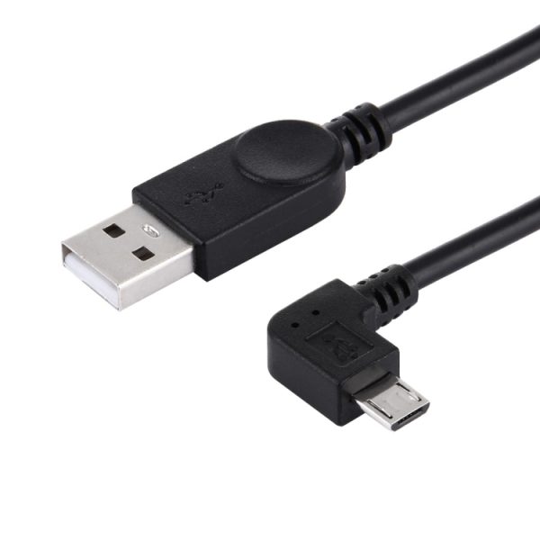 SAS9982_3.jpg 28cm 90 Degree Angle Right Micro USB to USB Data / Charging Cable, For Galaxy, Huawei, Xiaomi, LG, HTC and other Smart Phones