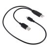 SAS9983.jpg 50cm 2 in 1 USB 2.0 to Micro USB + USB Data / Charging Cable, For Galaxy, Huawei, Xiaomi, LG, HTC and other Smart Phones