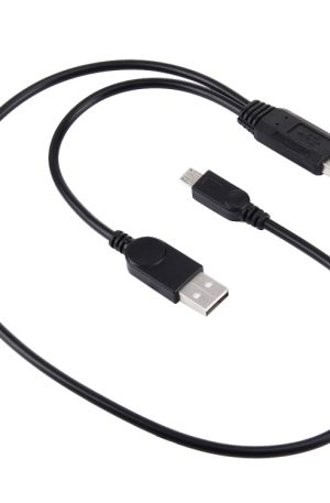 50cm 2 in 1 USB 2.0 to Micro USB + USB Data / Charging Cable, For Galaxy, Huawei, Xiaomi, LG, HTC and other Smart Phones