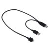 SAS9984_1.jpg 50cm 2 in 1 USB 3.0 to Micro USB 3.0 + USB 2.0 Data / Charging Cable, For Samsung, Huawei, Xiaomi, LG, HTC and other Smartphones