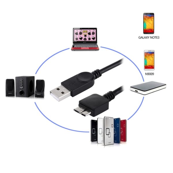 SAS9984_4.jpg 50cm 2 in 1 USB 3.0 to Micro USB 3.0 + USB 2.0 Data / Charging Cable, For Samsung, Huawei, Xiaomi, LG, HTC and other Smartphones