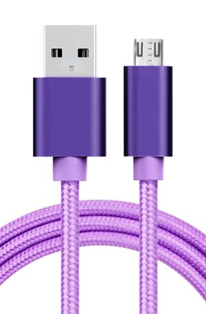 1m 3A Woven Style Metal Head Micro USB to USB Data / Charger Cable, 1m Micro USB