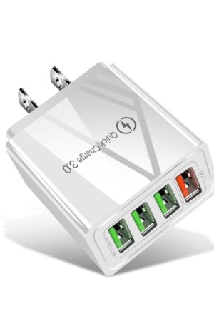 30W QC 3.0 USB + 3 USB 2.0 Ports Mobile Phone Tablet PC Universal Quick Charger Travel Charger, US Plug, US Plug