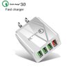 SYA001083401A_1.jpg 2 in 1 USB to USB-C / Type-C Data Cable + 30W QC 3.0 4 USB Interfaces Mobile Phone Tablet PC Universal Quick Charger Travel Charger Set, US Plug, USB-C / Type-C Set US Plug