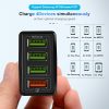 SYA001083901A_4.jpg 2 in 1 USB to USB-C / Type-C Data Cable + 30W QC 3.0 4 USB Interfaces Mobile Phone Tablet PC Universal Quick Charger Travel Charger Set, EU Plug, USB-C / Type-C Set EU Plug