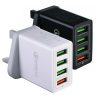 SYA001084601A_11.jpg 2 in 1 1m USB to Micro USB Data Cable + 30W QC 3.0 4 USB Interfaces Mobile Phone Tablet PC Universal Quick Charger Travel Charger Set, UK Plug, Micro USB Set UK Plug
