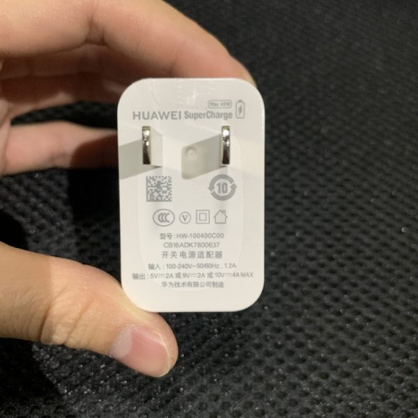 SYA0011020_1.jpg Original Huawei HW-100400C00 For Huawei P30 / Mate 30 / Mate 20 Fast Charge & Huawei Mobile Phone 40W USB Charger, CN Plug