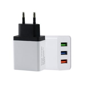 2 A 3USB Mobile Phone Travel Charger EU Plug