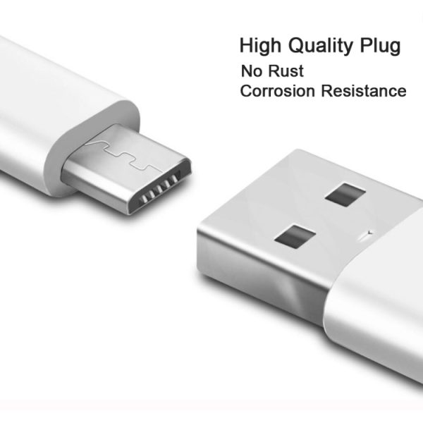 SYA0011572_2.jpg 2.4A USB Male to Micro USB Male Interface Charge Cable, Length: 1m(White)