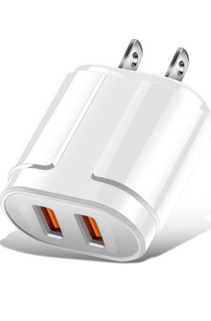 Portable Dual USB Mobile Phone Tablet Universal Charging Head Travel Charger, US Plug, US Plug