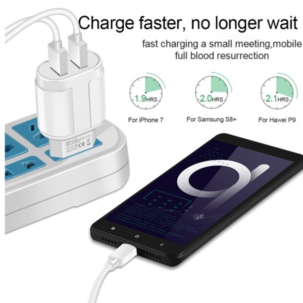 SYA001167701A_3.jpg Portable Dual USB Mobile Phone Tablet Universal Charging Head Travel Charger, US Plug, US Plug
