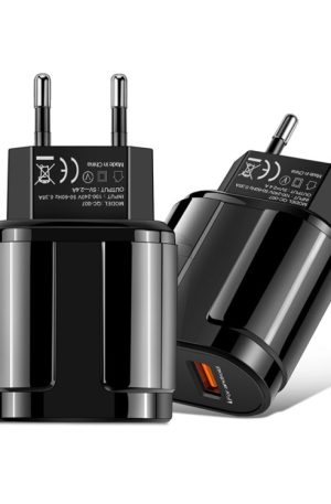 Portable Dual USB Mobile Phone Tablet Universal Charging Head Travel Charger, EU Plug, EU Plug