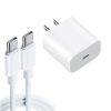 SYA0012900.jpg 2 in 1 PD 20W Single USB-C / Type-C Port Travel Charger + 3A PD 3.0 USB-C / Type-C to USB-C / Type-C Fast Charge Data Cable Set, Cable Length: 1m, US Plug