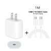 SYA0012900_1.jpg 2 in 1 PD 20W Single USB-C / Type-C Port Travel Charger + 3A PD 3.0 USB-C / Type-C to USB-C / Type-C Fast Charge Data Cable Set, Cable Length: 1m, US Plug