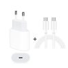 SYA0012910.jpg 2 in 1 PD 20W Single USB-C / Type-C Port Travel Charger + 3A PD3.0 USB-C / Type-C to USB-C / Type-C Fast Charge Data Cable Set, Cable Length: 2m, EU Plug