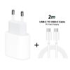 SYA0012910_1.jpg 2 in 1 PD 20W Single USB-C / Type-C Port Travel Charger + 3A PD3.0 USB-C / Type-C to USB-C / Type-C Fast Charge Data Cable Set, Cable Length: 2m, EU Plug