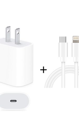 2 in 1 PD 20W Single USB-C / Type-C Port Travel Charger + 3A PD3.0 USB-C / Type-C to 8 Pin Fast Charge Data Cable Set, Cable Length: 1m, US Plug