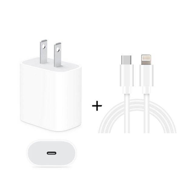 SYA0012920.jpg 2 in 1 PD 20W Single USB-C / Type-C Port Travel Charger + 3A PD3.0 USB-C / Type-C to 8 Pin Fast Charge Data Cable Set, Cable Length: 1m, US Plug