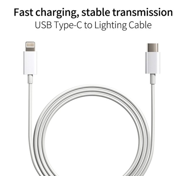 SYA0012920_6.jpg 2 in 1 PD 20W Single USB-C / Type-C Port Travel Charger + 3A PD3.0 USB-C / Type-C to 8 Pin Fast Charge Data Cable Set, Cable Length: 1m, US Plug