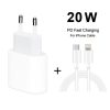 SYA0012923_1.jpg 2 in 1 PD 20W Single USB-C / Type-C Port Travel Charger + 3A PD3.0 USB-C / Type-C to 8 Pin Fast Charge Data Cable Set, Cable Length: 1m, EU Plug