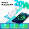 SYA0012923_3.jpg 2 in 1 PD 20W Single USB-C / Type-C Port Travel Charger + 3A PD3.0 USB-C / Type-C to 8 Pin Fast Charge Data Cable Set, Cable Length: 1m, EU Plug